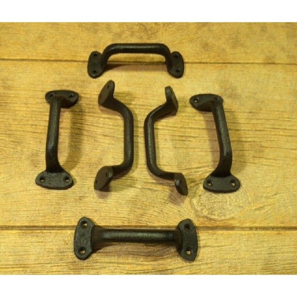 One Small 5 1/2" long Cast Iron Gate Handle Barn Door Pull 0184-0053 - Picture 7 of 12